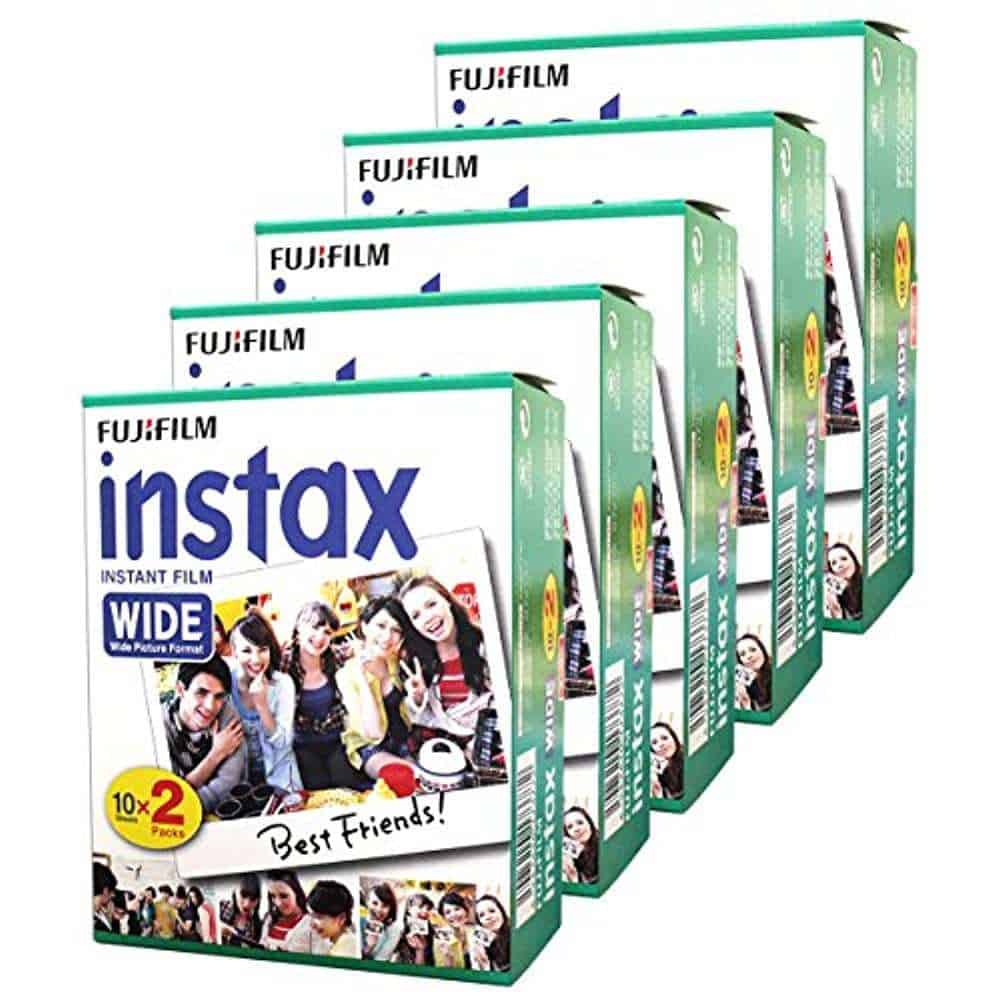deze kathedraal Coördineren Photo4Less | Pack of 5 Fujifilm Instax Wide Instant Films for Fuji Instax  Wide 210 200 100 300 - 100 Exposures!