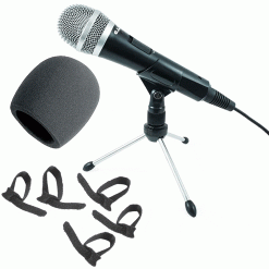 CAD U1 USB Dynamic Recording Microphone with On Stage Foam Windscreen + Cable Ties Pack of Five.