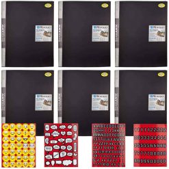 Itoya Art Profolio Storage Display Book 18 inch x 24 inch | 24 Pages/48 Views | Emoji Stickers