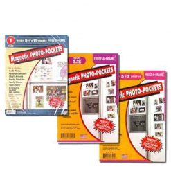 Clear Magnetic Picture Frames, Set of 4"x6", 5"x7" & 8.5"x11" Magnetic Photo Frames for Refrigerator, Freez-A-Frame
