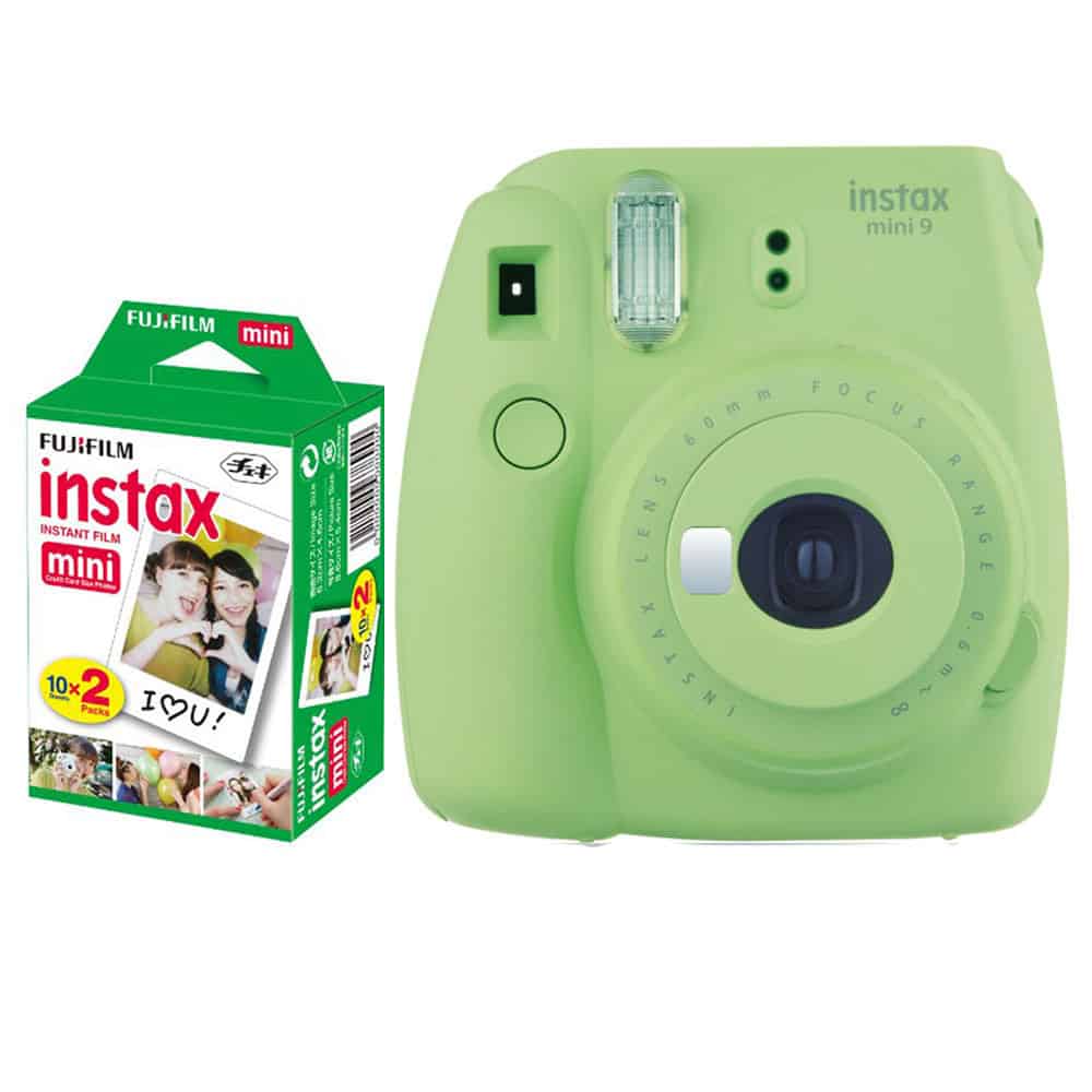 Glad Dag ongerustheid Photo4Less | Fujifilm instax mini 9 Instant Film Camera (Lime Green) + Fujifilm  Instax Mini Twin Pack Instant Film (20 Shots)– International Version (No  Warranty)