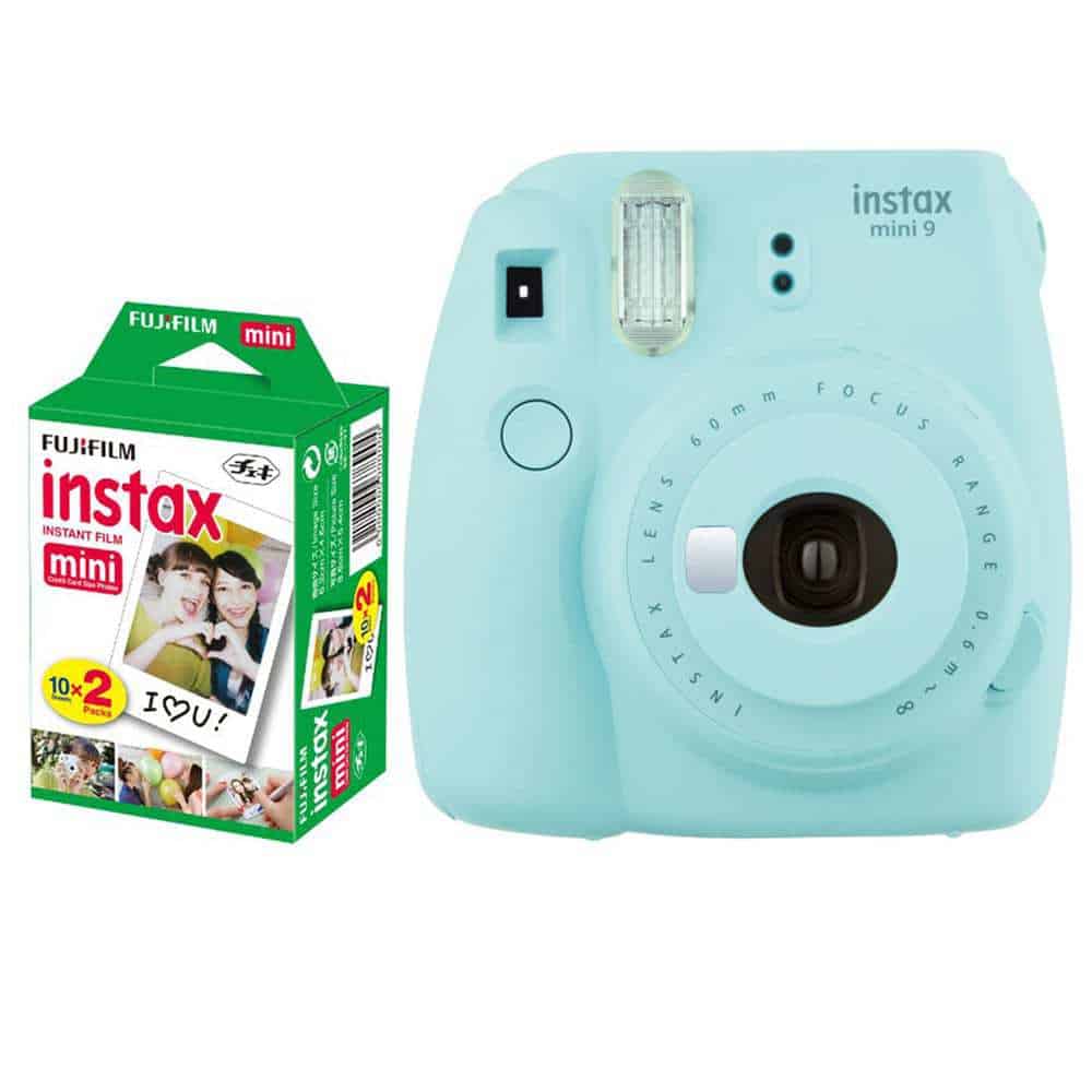 Photo4Less | Fujifilm instax mini 9 Instant Film Camera (Ice Blue) + Fujifilm  Instax Mini Twin Pack Film (20 Shots) - Deluxe Valued Bundle -  International Version (No Warranty)