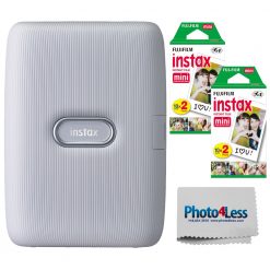 Fujifilm Instax Mini Link Smartphone Printer Ash White + 40 Exposures