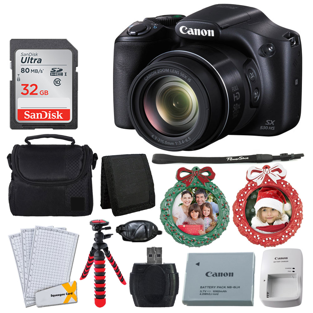 Photo4Less  Canon PowerShot SX530 HS Digital Camera + 32GB Memory Card +  2x Wreath Frames