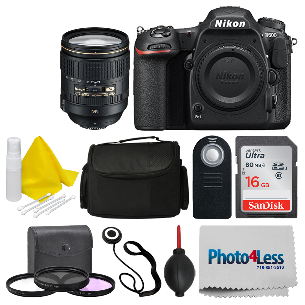 Photo4less Nikon D500 9mp Digital Slr Camera Af S 24 1mm F 4g Ed Vr Lens Value Kit