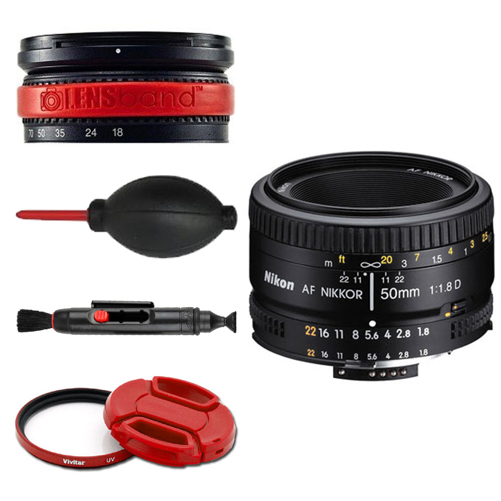 Vivitar 52mm UV Filter and Snap-On Lens Cap Red 