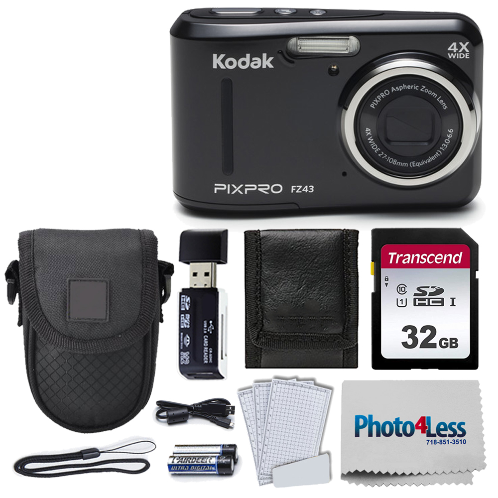 Photo4Less | Kodak PIXPRO Friendly Zoom FZ43 16 MP Digital Camera (Black)