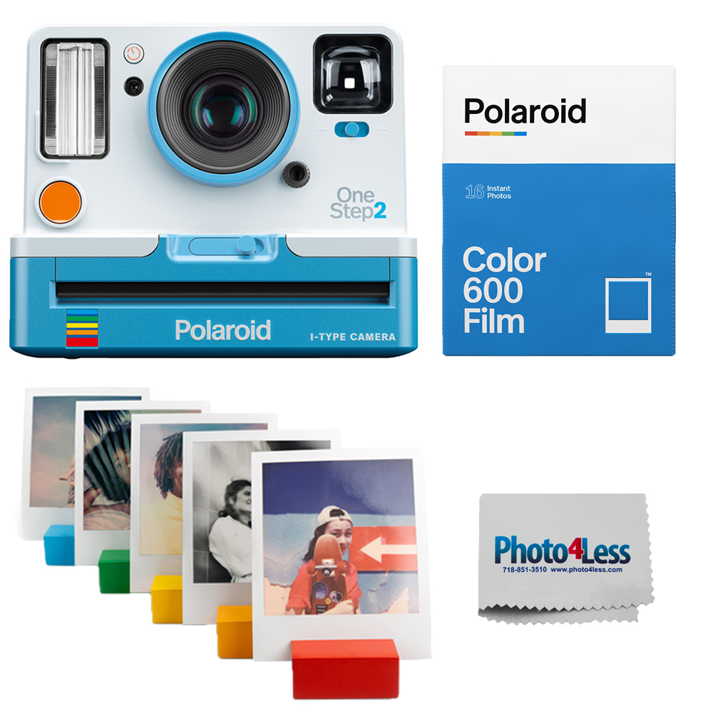 Cloth Rainbow Polaroid OneStep 2 VF Summer Blue Instant Camera Polaroid Photo Stand Polaroid Color Film for 600 Double Pack 