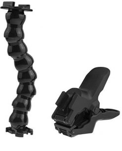 Clamp Mount With Flexible Bracket Compatible With GoPro Hero1, 2, 3, 3+ & 4 (Black)