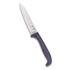 Spyderco Counter Puppy Kitchen Knife with Purple Handle - Plain Edge - K20PPR