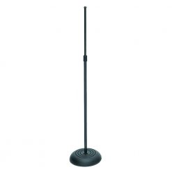 On Stage MS7201B Round Base Microphone Stand, Black