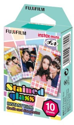 Fuji Instax Mini Films Stained Glass Instant Film, 10 Photos/pack