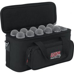 Gator GM12B Padded Bag for Up to 12 Mics w/ Exterior Pockets for Cables