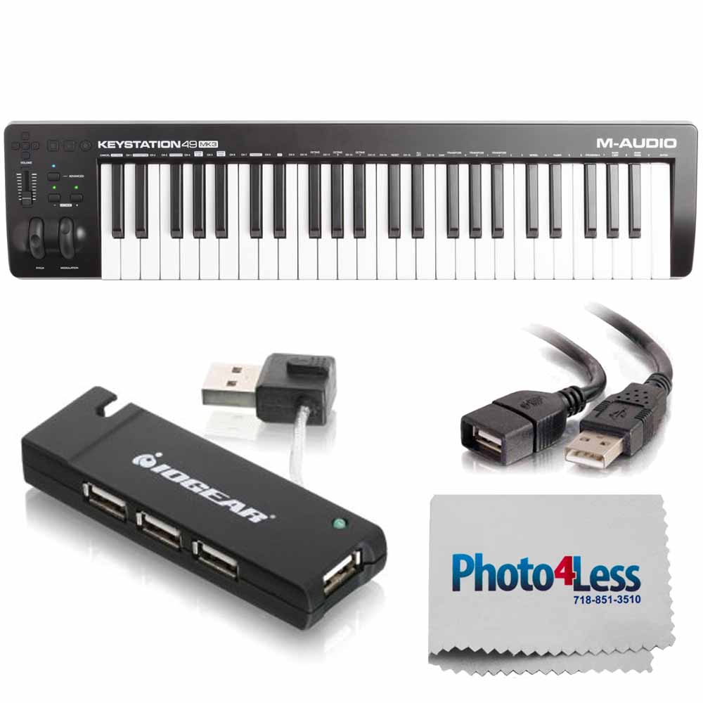 M-Audio Keystation 49 MK3 49-Key USB-Powered MIDI Controller + Accessories
