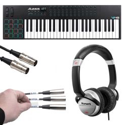 Alesis VI49 | Advanced 49-Key USB MIDI Keyboard & Drum Pad Controller (16 Pads / 12 Knobs / 36 Buttons)