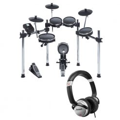 Exclusive Bundle! Alesis SURGE MESH KIT Eight-Piece Electronic Drum Kit with Mesh Heads + On Stage Clamp-On Drum Stick Holder DA100 + On Stage Maple Wood 5B (1 Pair) Of Drumsticks