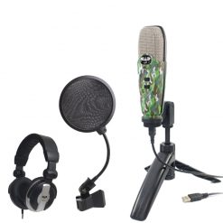 CAD Audio U37 USB Studio Condenser Vocal,Instrument & Recording Microphone,  Camouflage With CAD Audio 6 Pop Filter on Gooseneck + CAD Audio MH110 