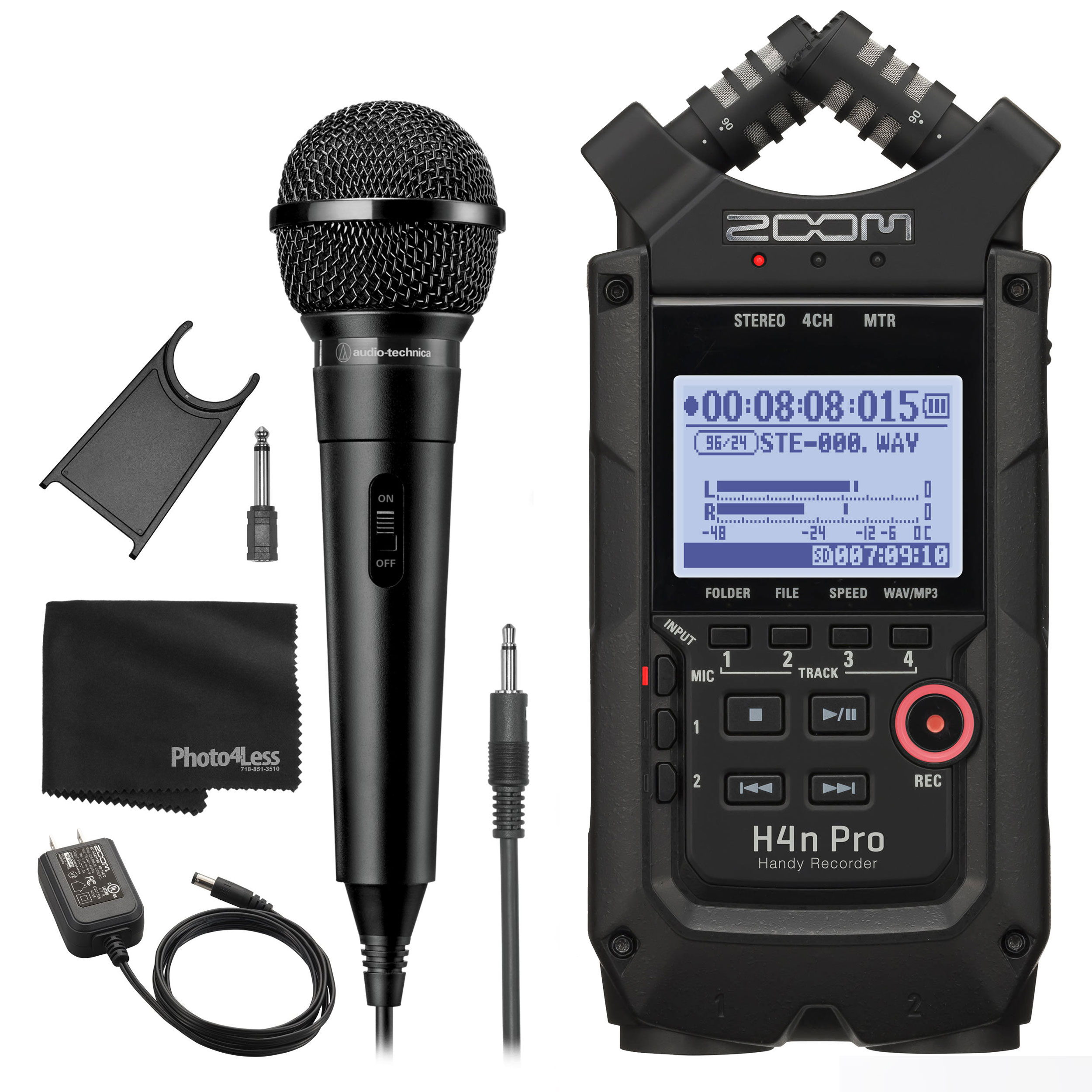 Photo4Less | Zoom H4n Pro 4-Input / 4-Track Portable Handy Recorder
