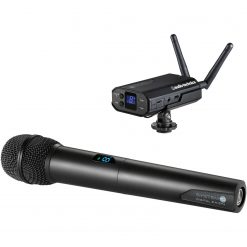 Audio-Technica ATW-1702 System 10 Camera-mount Digital WirelessSystem includes: ATW-R1700 receiver and ATW-T1002 handheld dynamic unidirectional microphone/transmitter, 2.4 GHz