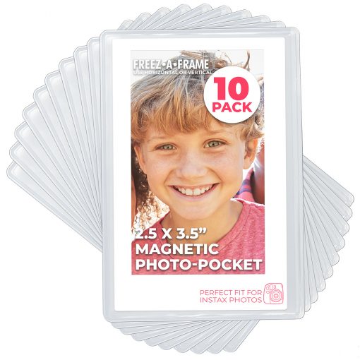 Freez-A-Frame Magnetic Photo Pockets For Fuji Mini Instax Photos (Wallet size) 10 Pack