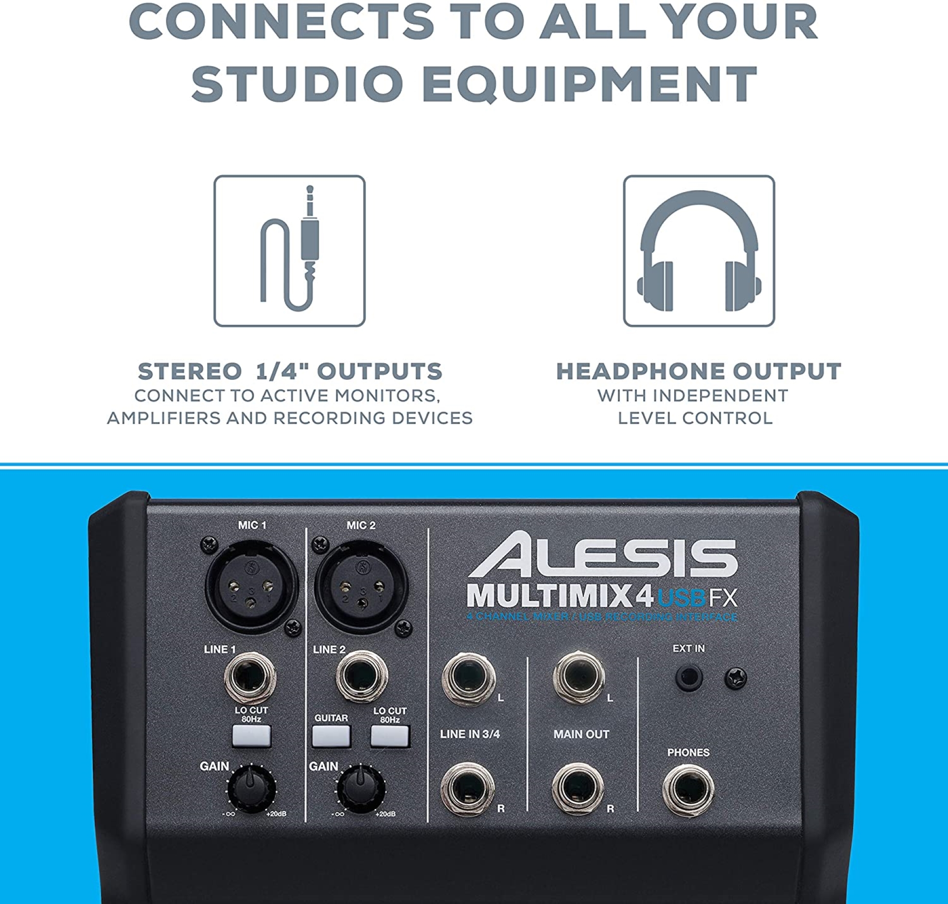 Photo4Less | Alesis MultiMix 4 USB FX 4-Channel Mixer and USB Audio  Interface