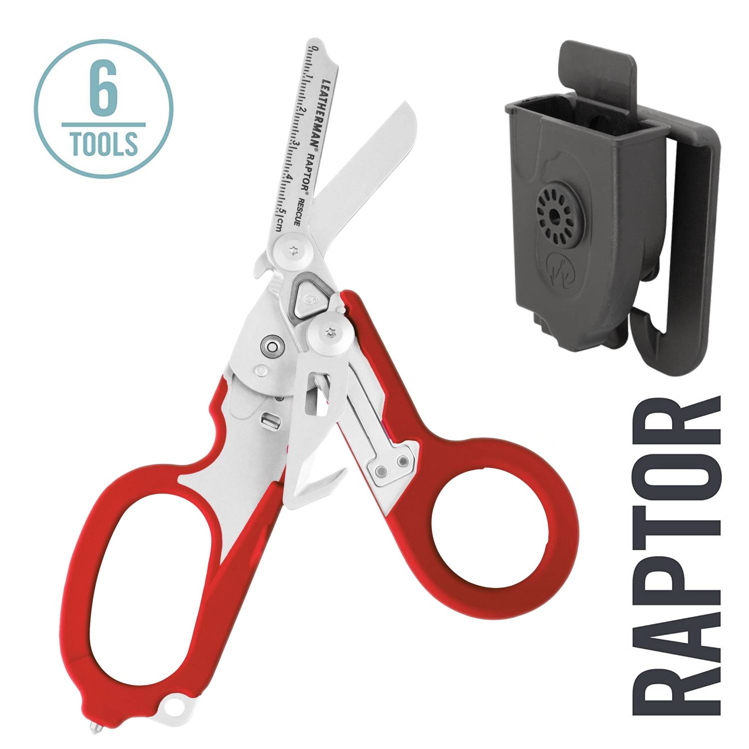 Raptor LEATHERMAN Red with MOLLE Compatible Holster 