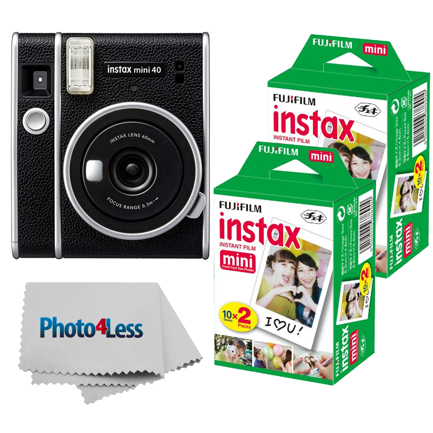 meten verkoopplan Regeneratie Photo4Less | Fujifilm Instax Mini 40 Instant Camera + 40 Sheets + Cloth