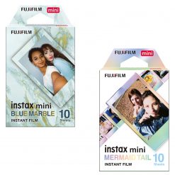 Fujifilm Instax Mini Blue Marble Film - 10 Sheets + Instax Mini Mermaid Film - 10 Sheets