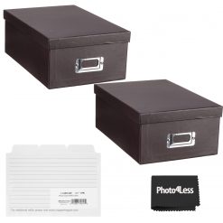 Pioneer Photo Storage Box Holds Up To 4"X7" Dark Brown + 4x6 Refill Cards