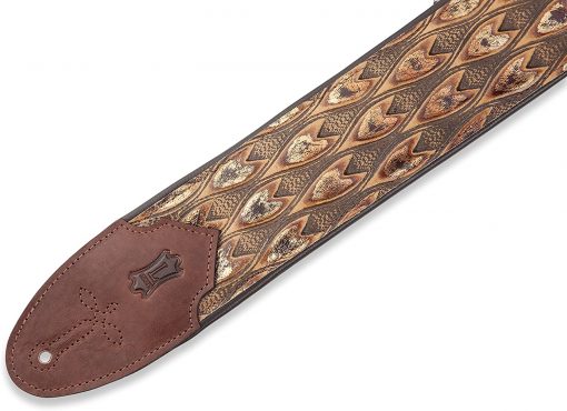 Levy's Leathers 3" Wide Embossed Leather Guitar Strap