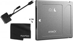 Atomos Angelbird ATOM X SSDmini 2 TB External Solid State Drive + Angelbird USB 3.2 Gen 2 Type-C to SATA 6 Gb/s Adapter