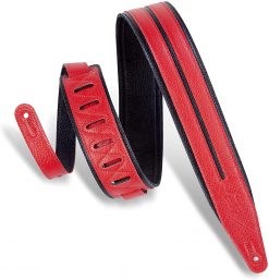 Levy's Leathers 2 1/2" Wide Black Garment Leather Straps – Black & Red