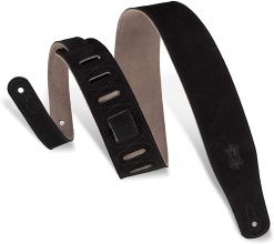 Levy's Leathers  2 1/2" Wide Black Suede Guitar Strap.