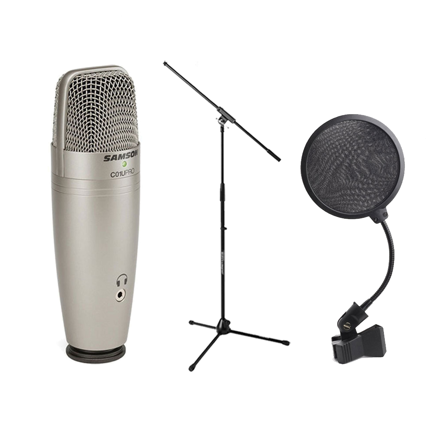 Agfa 2 pcs Desktop Mic Stand Microphone Arm Microphone Filter 