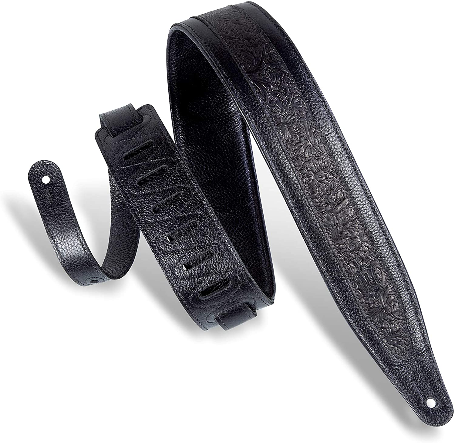 Photo4Less | Levy's Leathers 2 1/2″ Wide Black Garment Leather Guitar Strap