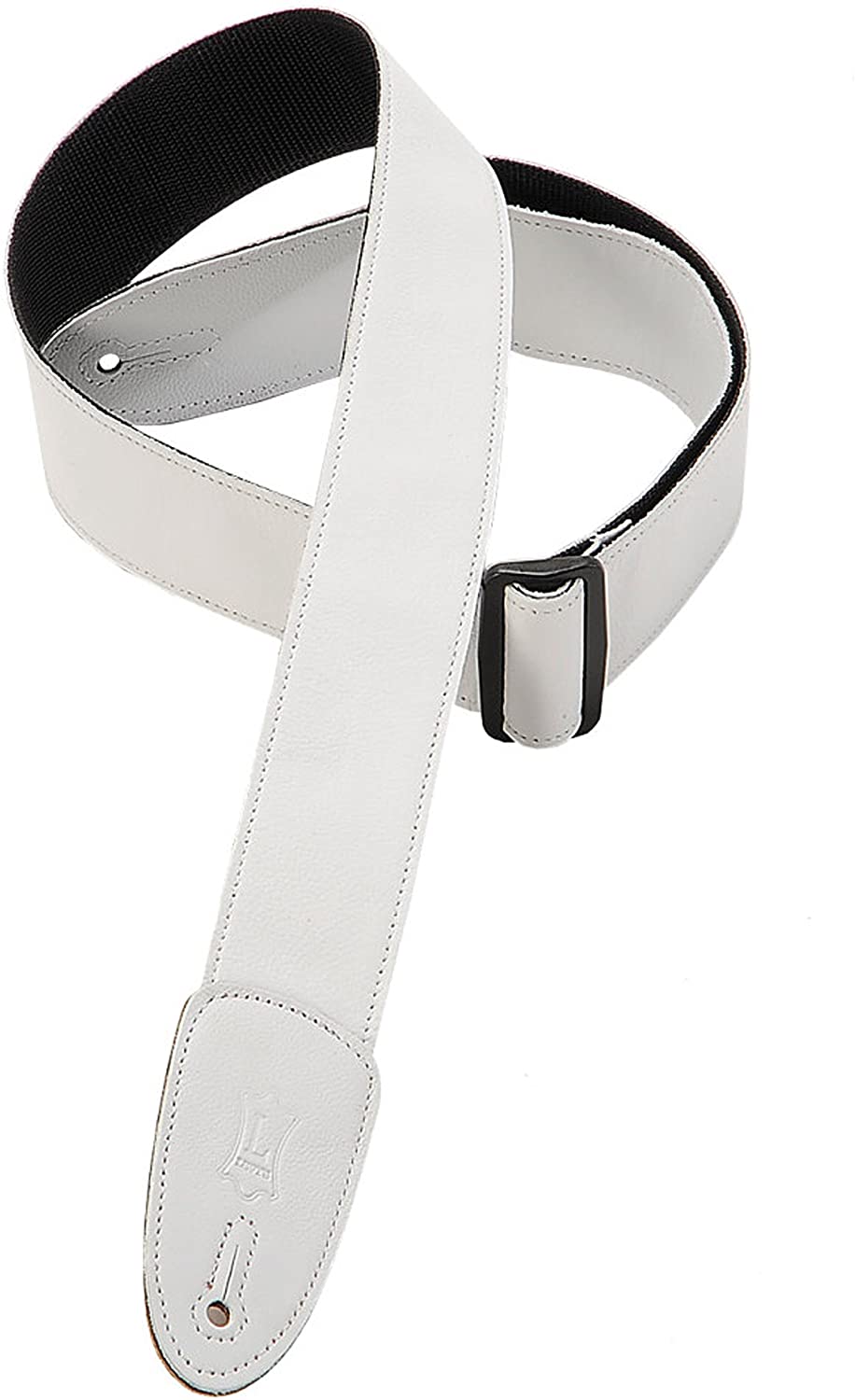Photo4Less | Levy's Leathers 2″ Wide White Garment Leather Guitar Strap.