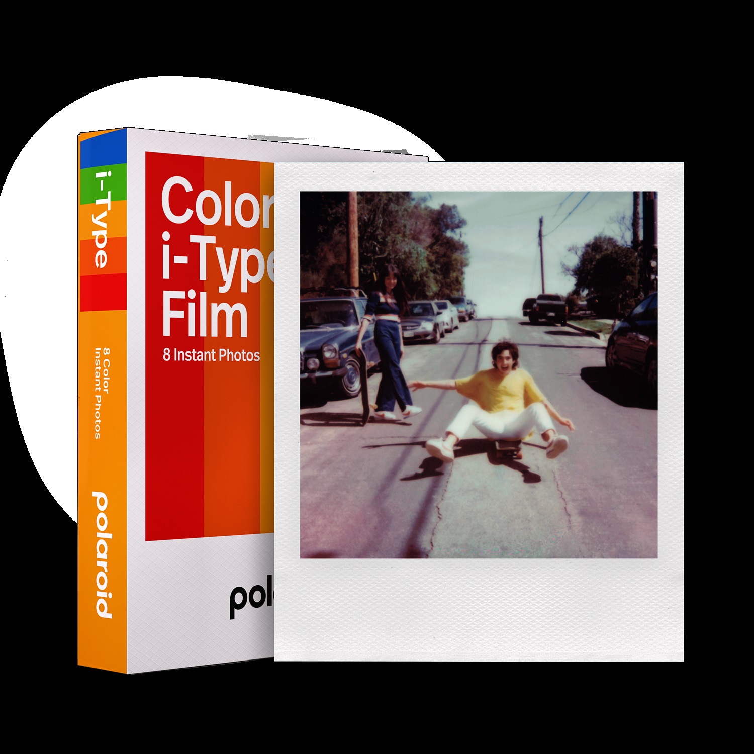 Photo4Less  Polaroid NOW i-Type Camera - Black + Polaroid Color i-Type  Instant Film (8 Exposures) + Phobea Leather 5″ Photo Album for Wide Prints  Holds 32 Prints- Black + Cloth
