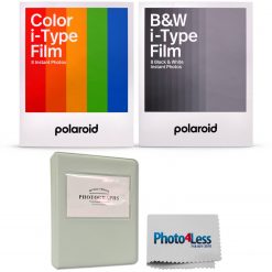 Photo4Less  Polaroid Hi-Print 2X3 Paper Cartridge 40 sheets + Album Holds  128 Photos
